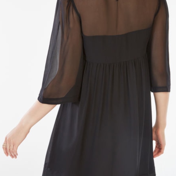 BCBG BLACK Morgan Silk Chiffon Dress - Picture 2 of 4